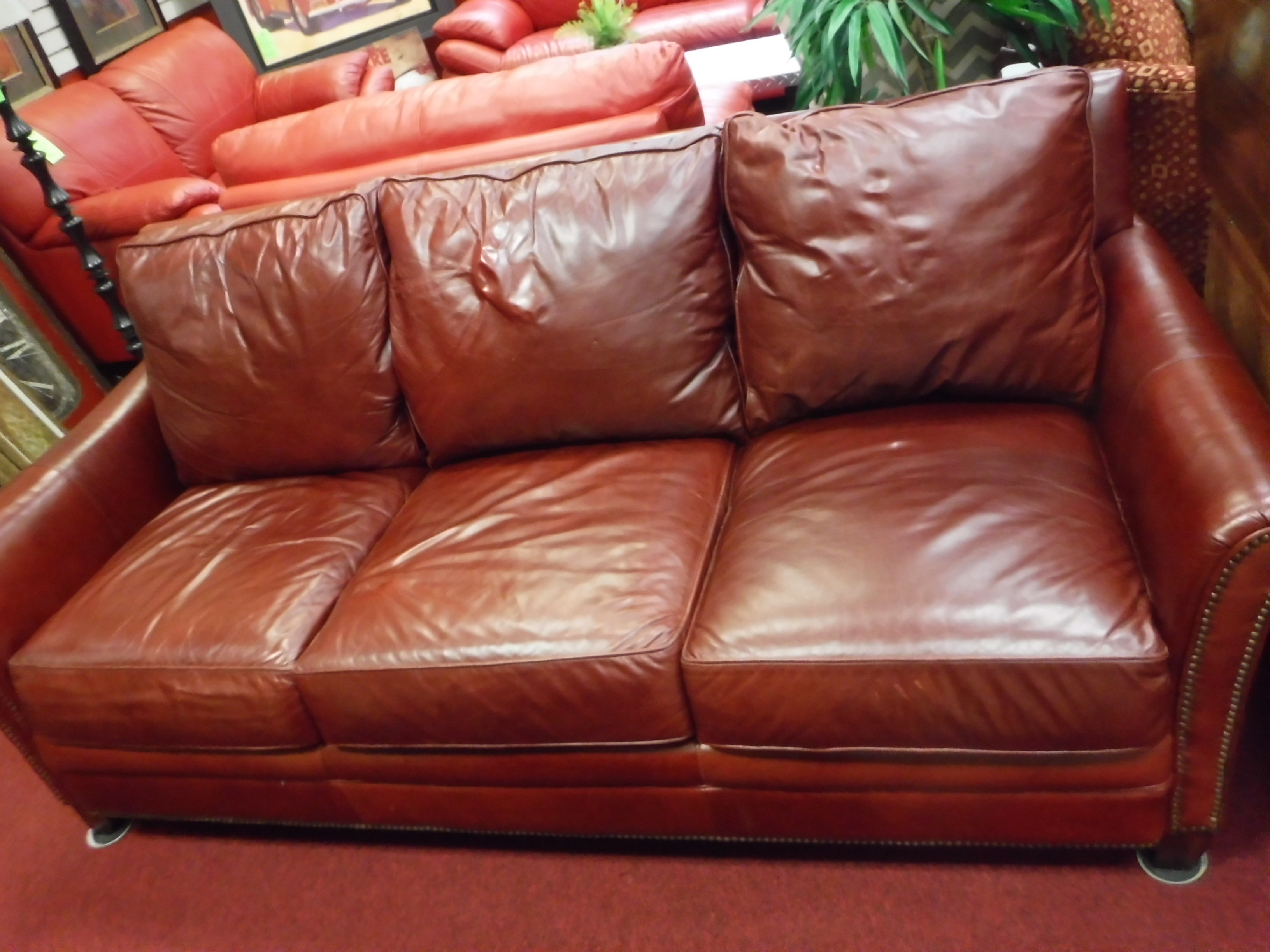 Flexsteel Latitudes Belvedere Leather Sofa In Brown Review Home Co